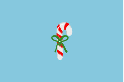 Green Banded Peppermint Christmas Icon