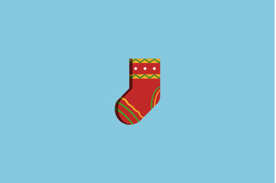 Yellow Stripes Sock Christmas Icon