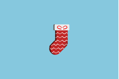 Wave Pattern Sock Christmas Icon