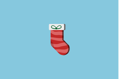 Stripes Pattern Sock Christmas Icon