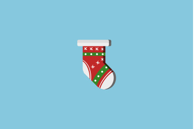 Green Stripe Sock Christmas Icon