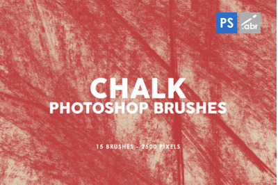 15 Chalk Texture Photoshop Stamp Brushes Vol. 2