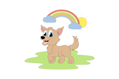 cute dog cartoon