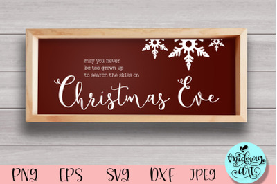 Christmas eve wood sign svg&2C; wooden christmas sign svg