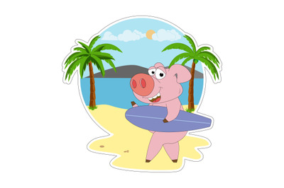 cute pig cartoon