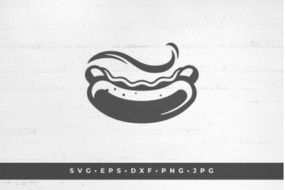 Hot dog icon isolated on white background vector illustration. SVG, PN