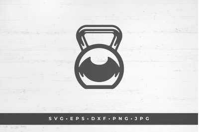 Kettlebell icon isolated on white background vector illustration. SVG,