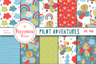 Pilot Adventures paper set