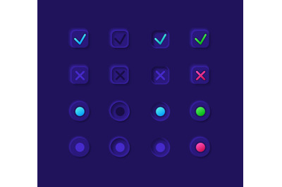 Buttons UI elements kit