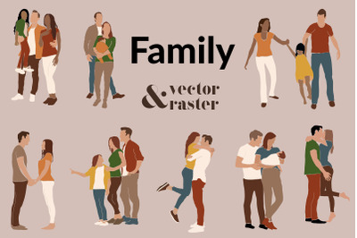 Abstract family clipart