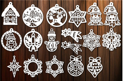 Christmas Baubles, Christmas Template, Gnomes SVG, Snowflake