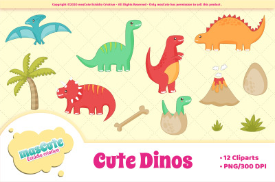 Cute Dinosaurs Cliparts