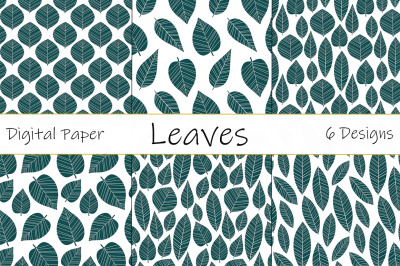 Seamless pattern leaves. Leaves silhouettes. Leaves SVG