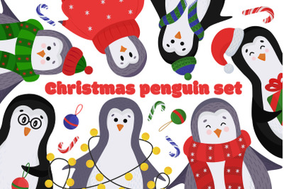 Christmas penguin set