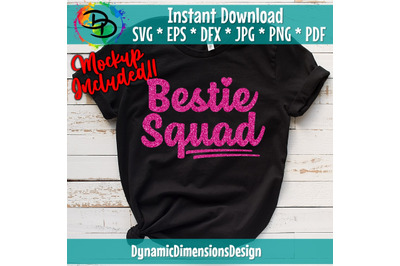 Bestie Squad SVG Cut File&2C; commercial use&2C; instant download&2C; Best Frie