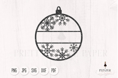 Christmas ornament svg, Name ornament svg, Christmas svg, winter svg,