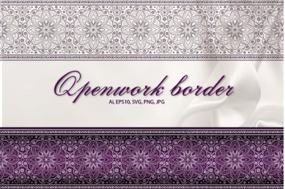 Seamless openwork borders