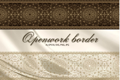 Seamless openwork borders