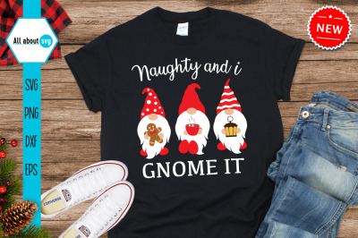 Naughty And I Gnome It Svg