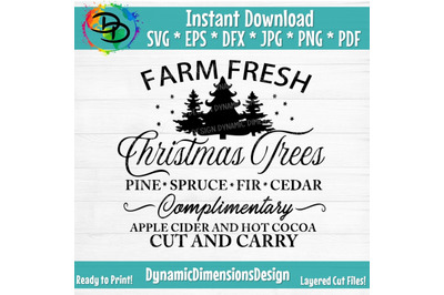 Farm Fresh Christmas Trees Svg&2C; Merry Christmas SVG&2C; Christmas tree SV