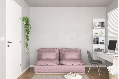 Interior scene artwork background interior mockup