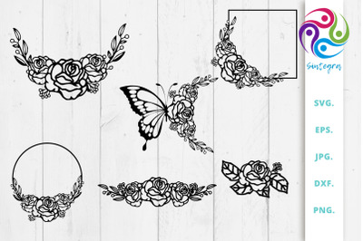 Floral Bouquet Bundle Svg File