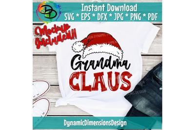 Grandma Claus, Grandma Claus Svg, Santa Claus Svg, Grandma Svg, Nana,