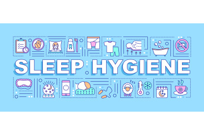 Sleep hygiene word concepts banner