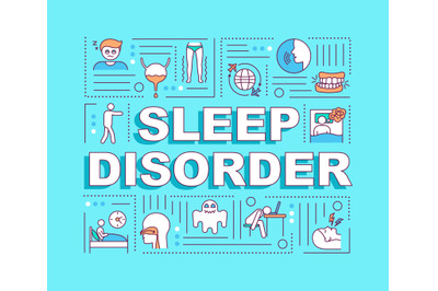 Sleep disorder word concepts banner