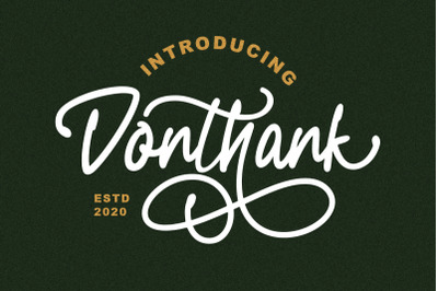 Donthank - Script Typeface