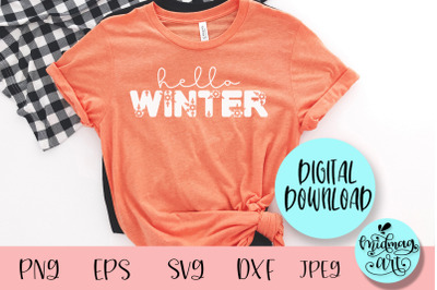 Hello winter svg, winter shirt svg