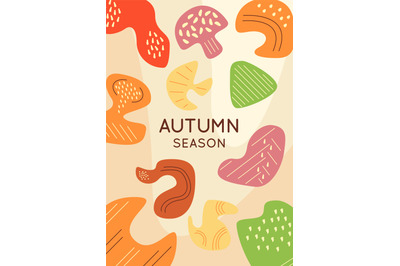 Fall season abstract poster template