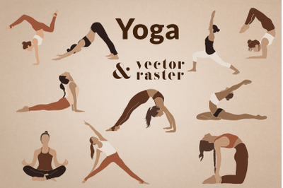 Abstract yoga poses
