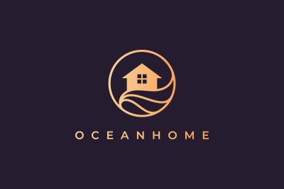 luxury waterfront property logo