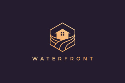 luxury waterfront property logo