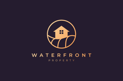 luxury waterfront property logo