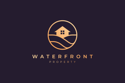 luxury waterfront property logo