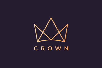 modern crown logo in a luxury style