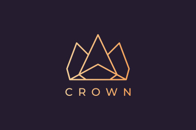 luxury crown logo with modern style