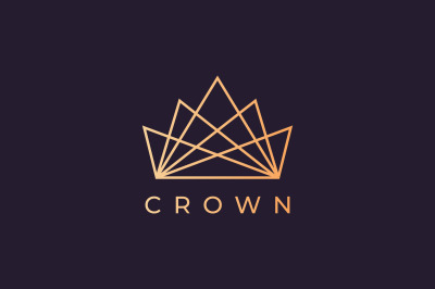 modern crown logo in a luxury style