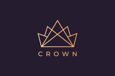 luxury crown logo with modern style