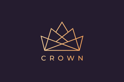 modern crown logo in a luxury style