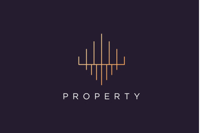 luxury apartment logo in modern style