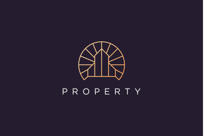 luxury real estate logo in modern style