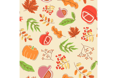 Seasonal harvest abstract seamless pattern