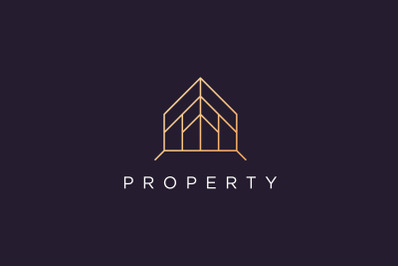 luxury real estate logo in modern style