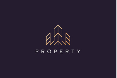 luxury property logo with modern style