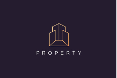 luxury real estate logo in modern style