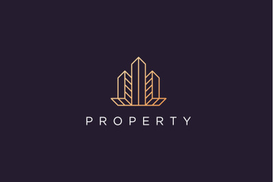 luxury apartment logo in modern style