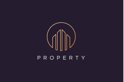 luxury apartment logo in modern style